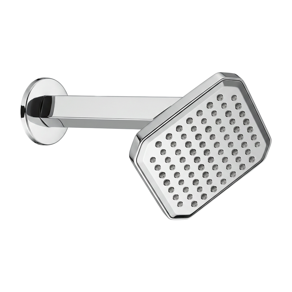 Diamond polished chrome overhead shower