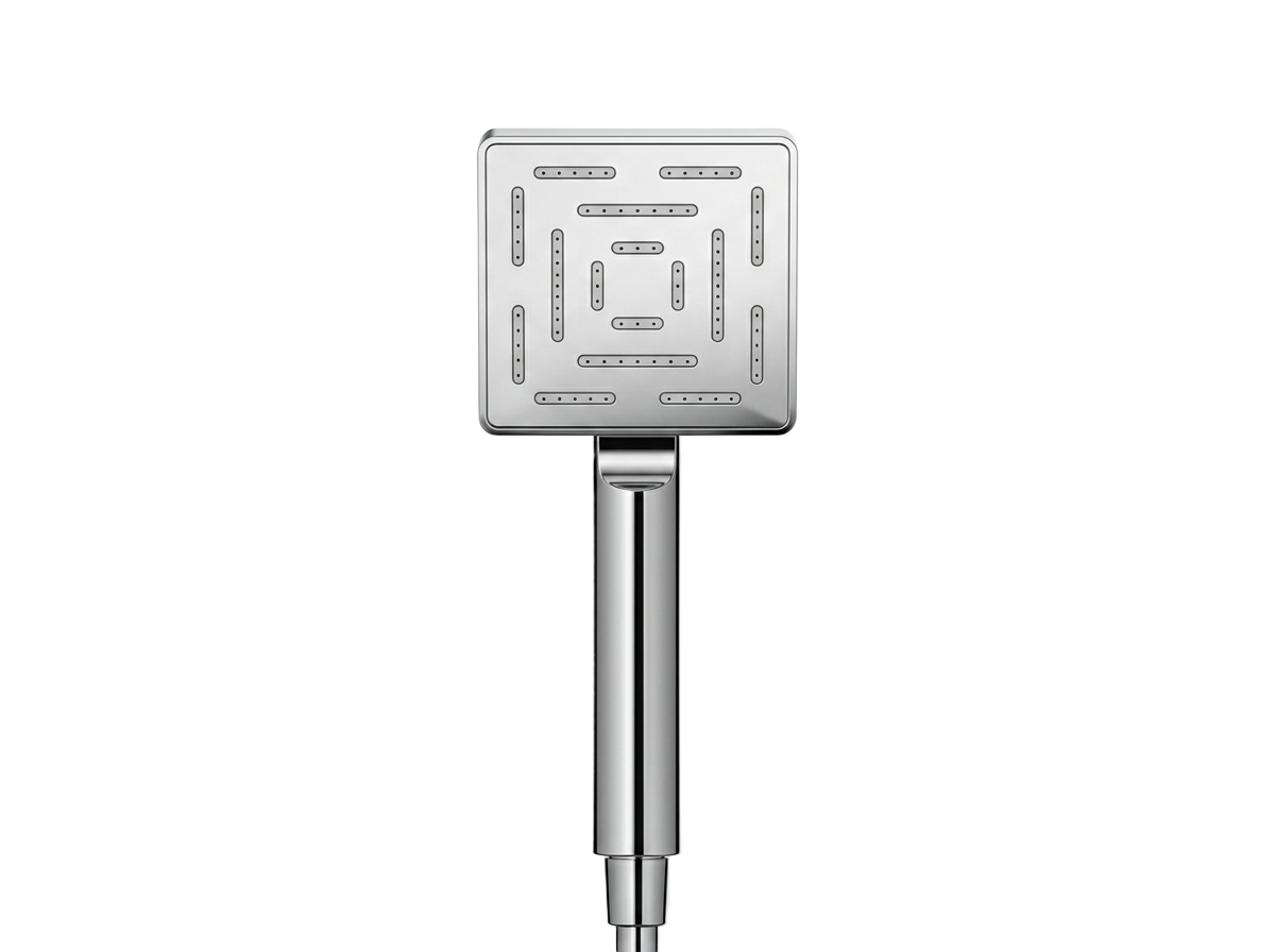 Maze Square polished chrome hand shower