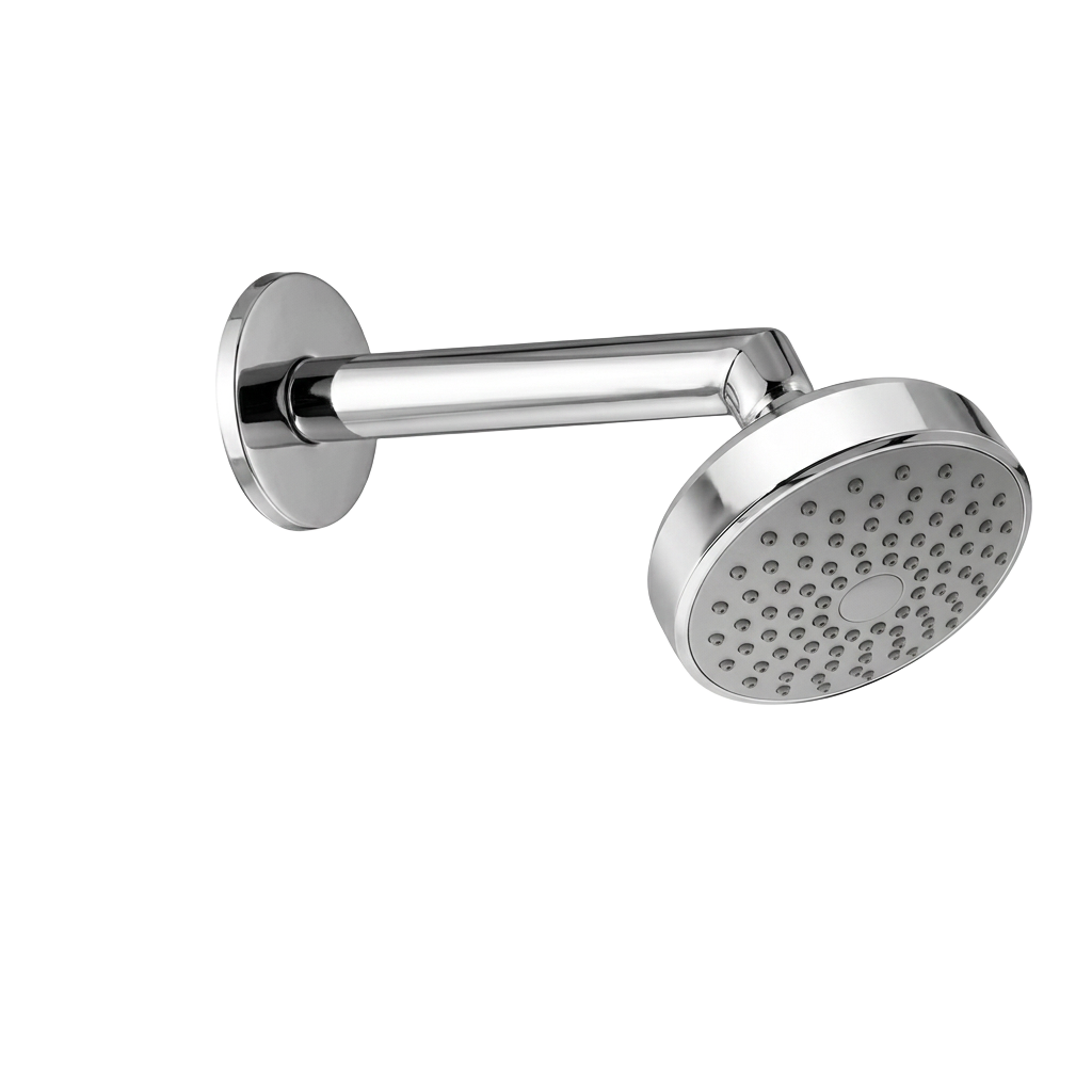 Opal polished chrome wall arm shower